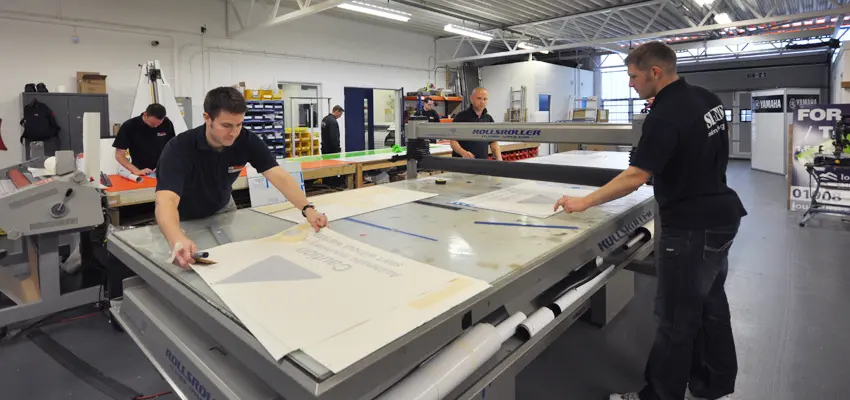 MK Marking Interior showing team manufacturing signs